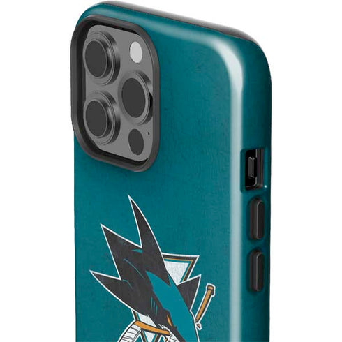 NHL San Jose Sharks Distressed iPhone 15 Pro Max Impact Case