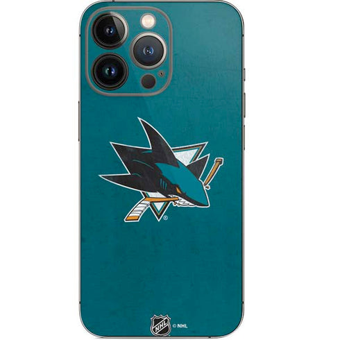 NHL San Jose Sharks Distressed iPhone 14 Pro Skin