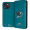 NHL San Jose Sharks Distressed iPhone 15 Plus Folio Case
