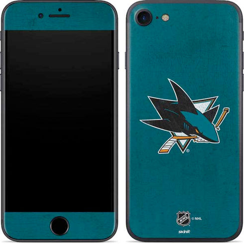 NHL San Jose Sharks Distressed iPhone 8 Skin