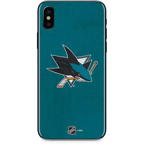 NHL San Jose Sharks Distressed iPhone X Skin