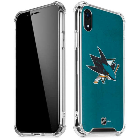 NHL San Jose Sharks Distressed iPhone XR Clear Case
