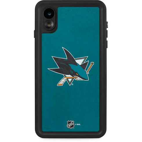 NHL San Jose Sharks Distressed iPhone XR Waterproof Case