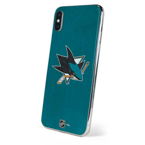NHL San Jose Sharks Distressed iPhone XS Max Skin