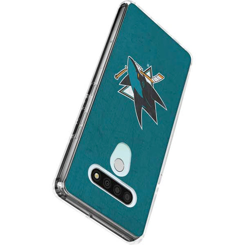 NHL San Jose Sharks Distressed LG Stylo 6 Clear Case