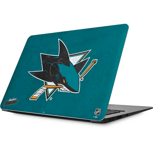 NHL San Jose Sharks Distressed Apple MacBook Skin