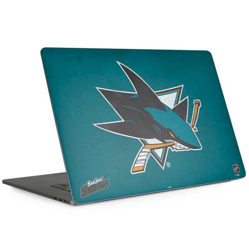 NHL San Jose Sharks Distressed Apple MacBook Pro 15-inch Skin