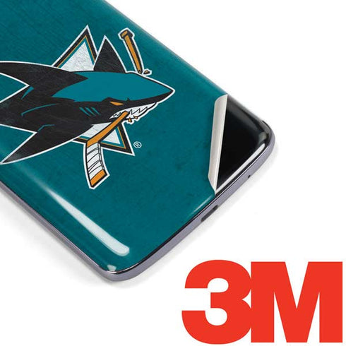 NHL San Jose Sharks Distressed Moto E5 Plus Skin