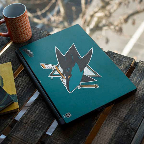 NHL San Jose Sharks Distressed MSI GS65 Stealth Laptop Skin