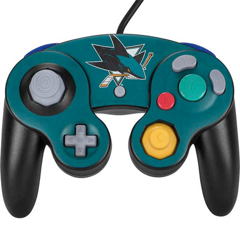 NHL San Jose Sharks Distressed Nintendo GameCube Controller Skin
