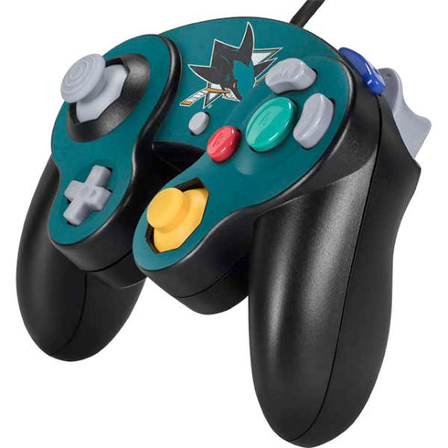NHL San Jose Sharks Distressed Nintendo GameCube Controller Skin