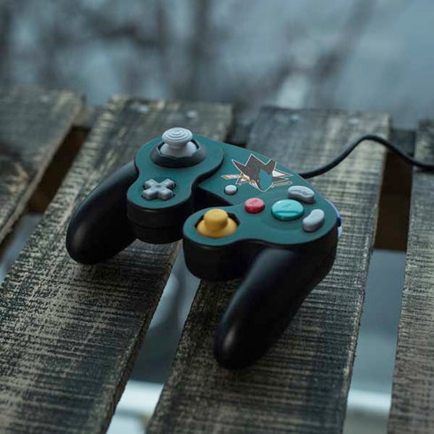 NHL San Jose Sharks Distressed Nintendo GameCube Controller Skin