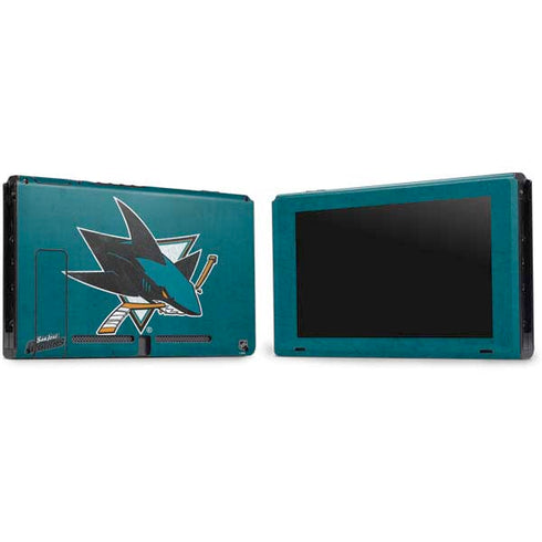 NHL San Jose Sharks Distressed Nintendo Switch Bundle Skin