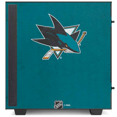 NHL San Jose Sharks Distressed NZXT H510 Compact ATX Mid-Tower Case Skin