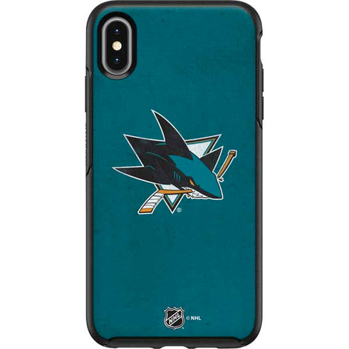 NHL San Jose Sharks Distressed Otterbox Symmetry iPhone Skin
