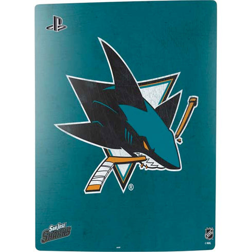 NHL San Jose Sharks Distressed PS5 Digital Edition Bundle Skin