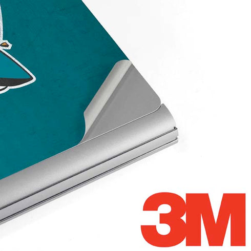 NHL San Jose Sharks Distressed Surface Book 2 13.5in Skin