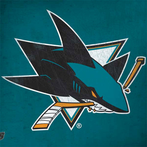 NHL San Jose Sharks Distressed Surface Book 2 13.5in Skin