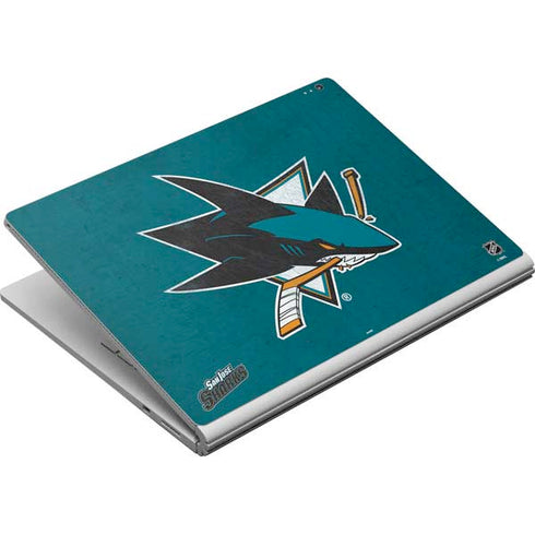 NHL San Jose Sharks Distressed Surface Book Skin