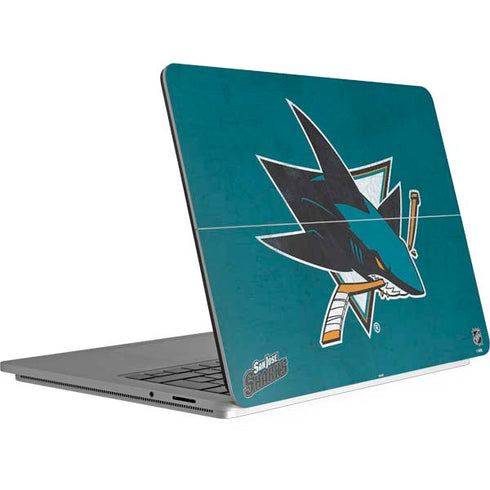 NHL San Jose Sharks Distressed Surface Laptop Studio Skin