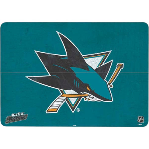 NHL San Jose Sharks Distressed Surface Laptop Studio Skin