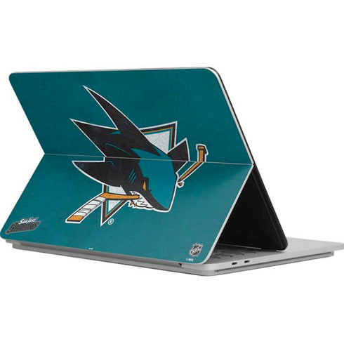NHL San Jose Sharks Distressed Surface Laptop Studio Skin