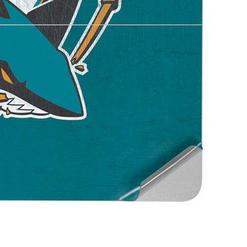 NHL San Jose Sharks Distressed Surface Laptop Studio Skin