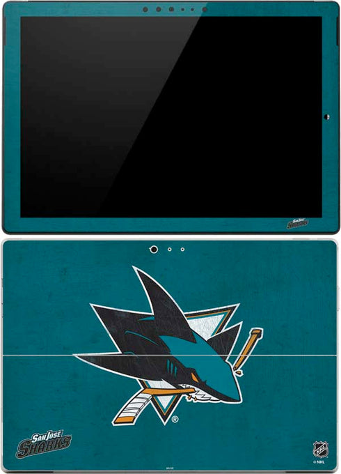 NHL San Jose Sharks Distressed Surface Pro 4 Skin