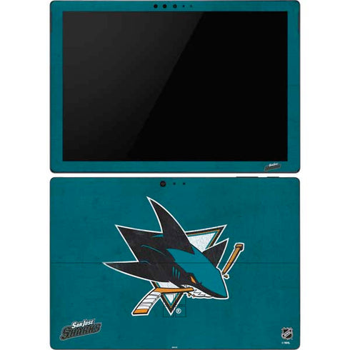 NHL San Jose Sharks Distressed Surface Pro 6 Skin