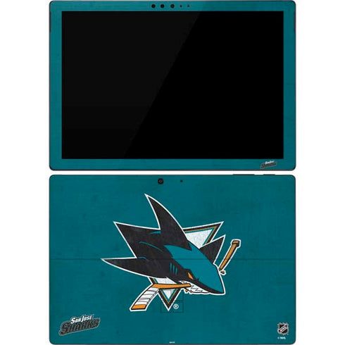 NHL San Jose Sharks Distressed Surface Pro 7 Skin
