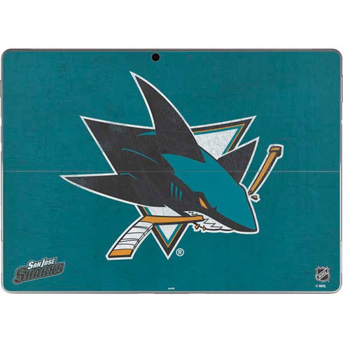 NHL San Jose Sharks Distressed Surface Pro 8 Skin