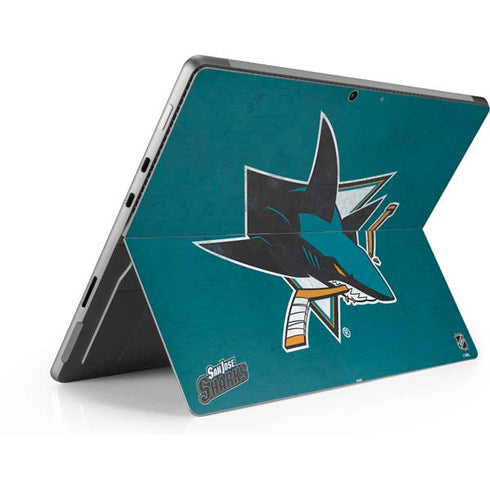 NHL San Jose Sharks Distressed Surface Pro 8 Skin