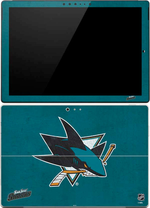 NHL San Jose Sharks Distressed Surface Pro (2017) Skin