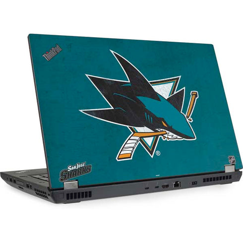 NHL San Jose Sharks Distressed Lenovo ThinkPad Skin