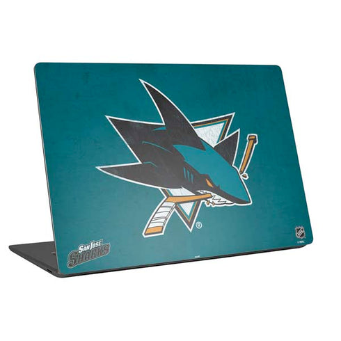 NHL San Jose Sharks Distressed Universal Laptop 17in (13.8 x 10in) Skin