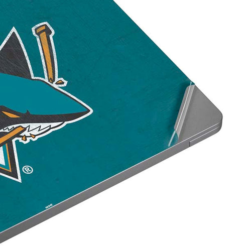 NHL San Jose Sharks Distressed Universal Laptop 18in (14.6 x 10.6in) Skin