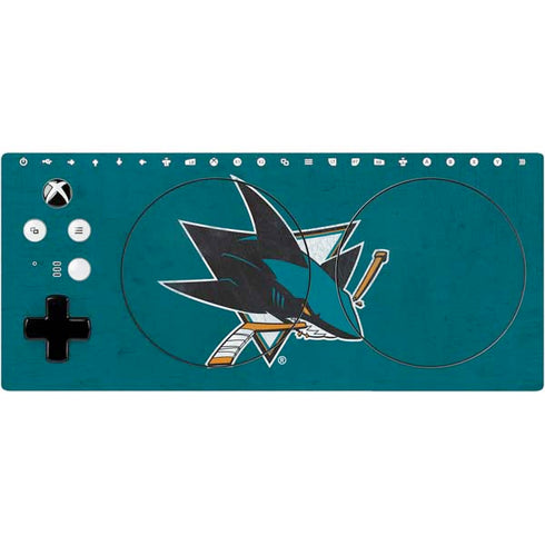 NHL San Jose Sharks Distressed Xbox Adaptive Controller Skin