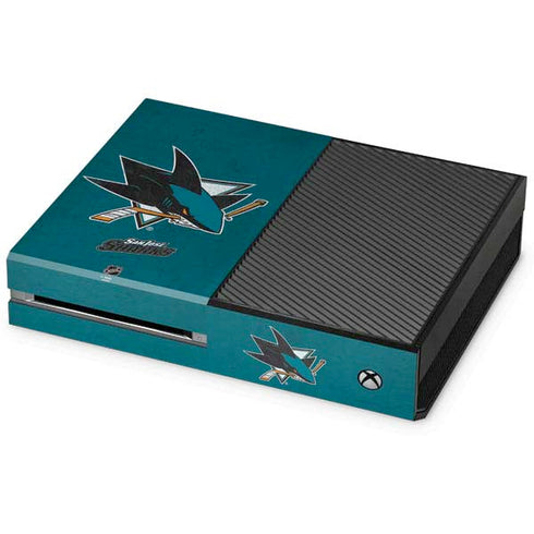 NHL San Jose Sharks Distressed Xbox One Console Skin