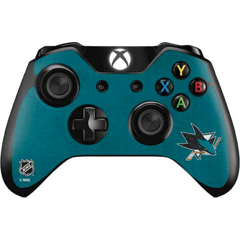 NHL San Jose Sharks Distressed Xbox One Controller Skin