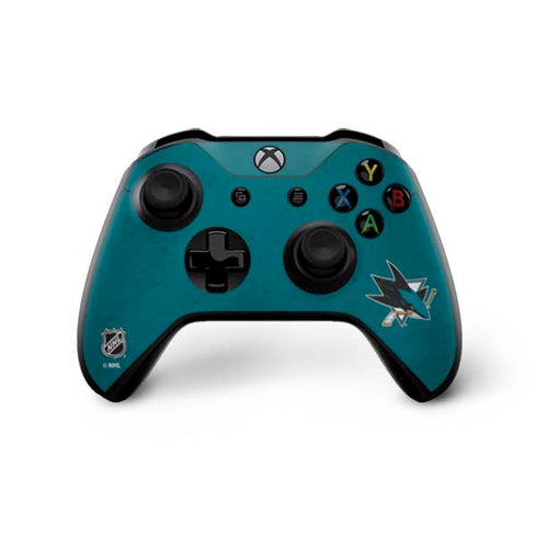 NHL San Jose Sharks Distressed Xbox One X Bundle Skin