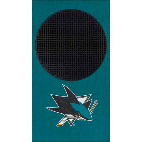 NHL San Jose Sharks Distressed Xbox Series S Console Skin