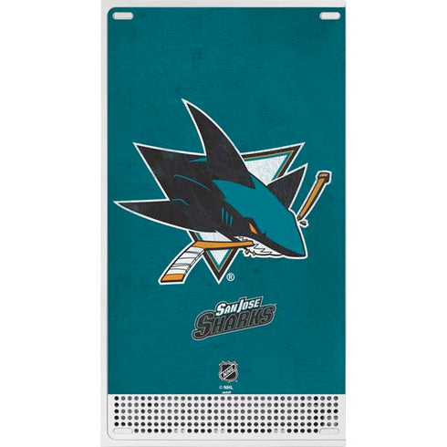 NHL San Jose Sharks Distressed Xbox Series S Console Skin