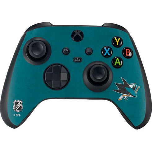 NHL San Jose Sharks Distressed Xbox Series X Controller Skin