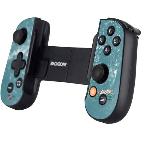 NHL San Jose Sharks Frozen Backbone One for iPhone Game Controller Skin