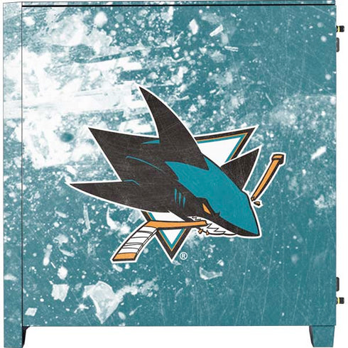 NHL San Jose Sharks Frozen Corsair 4000D Tempered Glass Mid-Tower ATX Case Skin