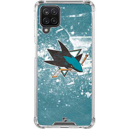 NHL San Jose Sharks Frozen Galaxy A12 Clear Case