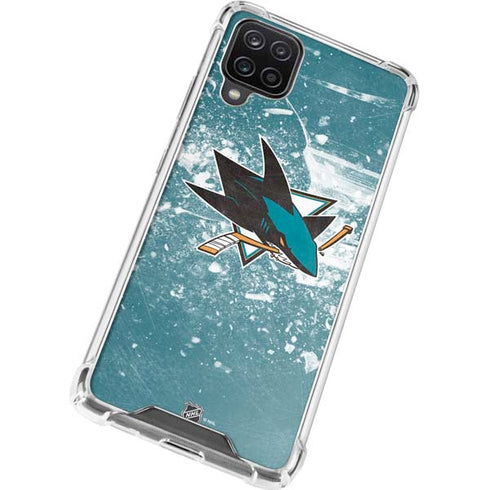 NHL San Jose Sharks Frozen Galaxy A12 Clear Case