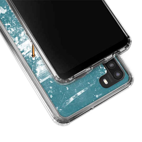 NHL San Jose Sharks Frozen Galaxy A21 Clear Case