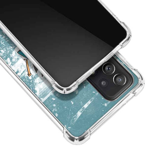NHL San Jose Sharks Frozen Galaxy A52 5G Clear Case