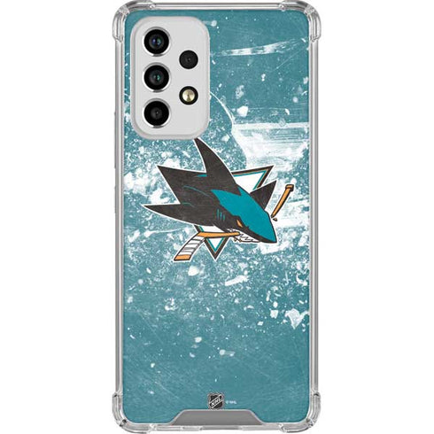 NHL San Jose Sharks Frozen Galaxy A53 5G Clear Case